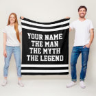 The man myth legend funny fleece blanket for men