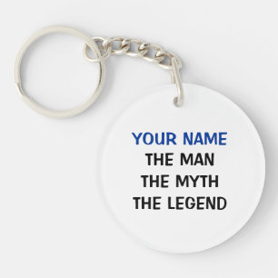 The man myth legend   Personalised name keychain
