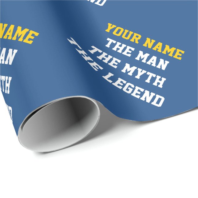 The man myth legend | Personalised wrapping paper (Roll Corner)