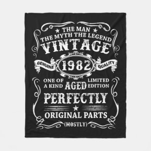 The Man Myth Legend Retro Vintage 1982 Original Fleece Blanket