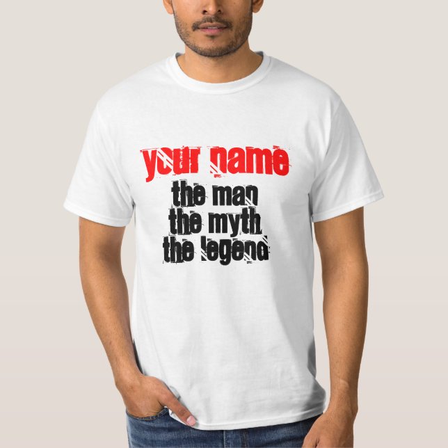 The man myth legend shirt for men | Personalizable (Front)