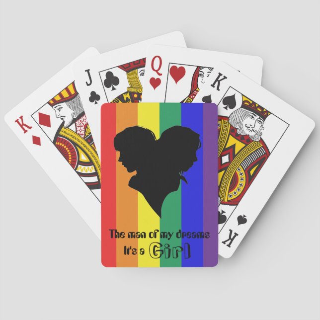 The man of my dreams it's a girl playing cards (Back)