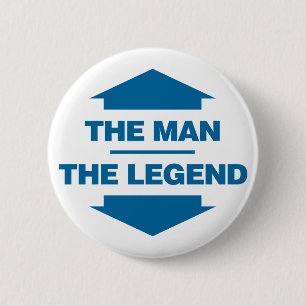 The Man The Legend - Blue 6 Cm Round Badge