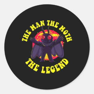 The Man The Moth The Legend Mothman Cute Cryptid C Classic Round Sticker