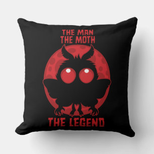 The Man, The Moth, The Legend - Mythical Mothman Cushion