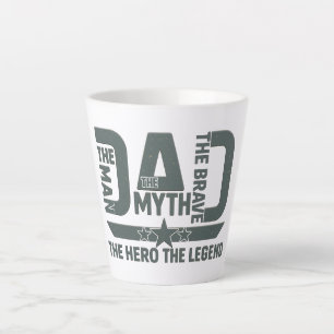 The Man, The Myth, The Brave, The Hero, The Legend Latte Mug