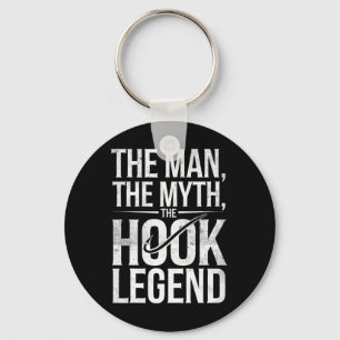 The Man The Myth The Hook Legend Fishing Dad Funny Key Ring