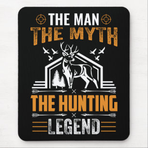 The Man, The Myth, The Hunting Legend - Deer Cabin Mouse Pad