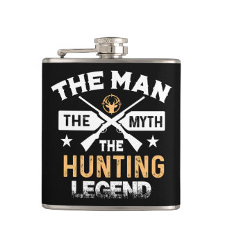 The Man The Myth The Hunting Legend - Deer Hip Flask