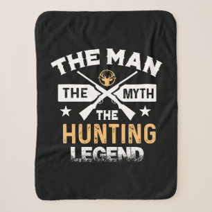 The Man The Myth The Hunting Legend - Deer Sherpa Blanket