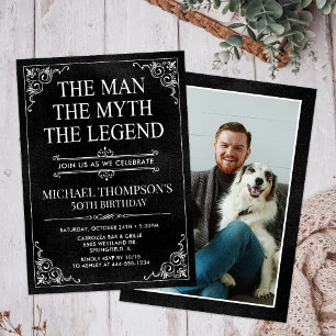 The Man The Myth The Legend 50th Birthday Invitation
