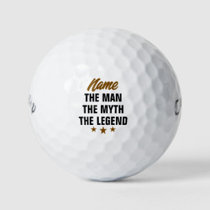 The Man the Myth the Legend Custom Name Golf Balls