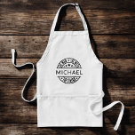 The Man The Myth The Legend Custom Name Standard Apron<br><div class="desc">Cook up a storm with the custom 'The Man, The Myth, The Legend' adult apron! Personalise it with their name for a one-of-a-kind gift that adds a touch of humour to their kitchen adventures. Made from durable, high-quality fabric, this apron offers both style and practicality while protecting clothes from spills...</div>