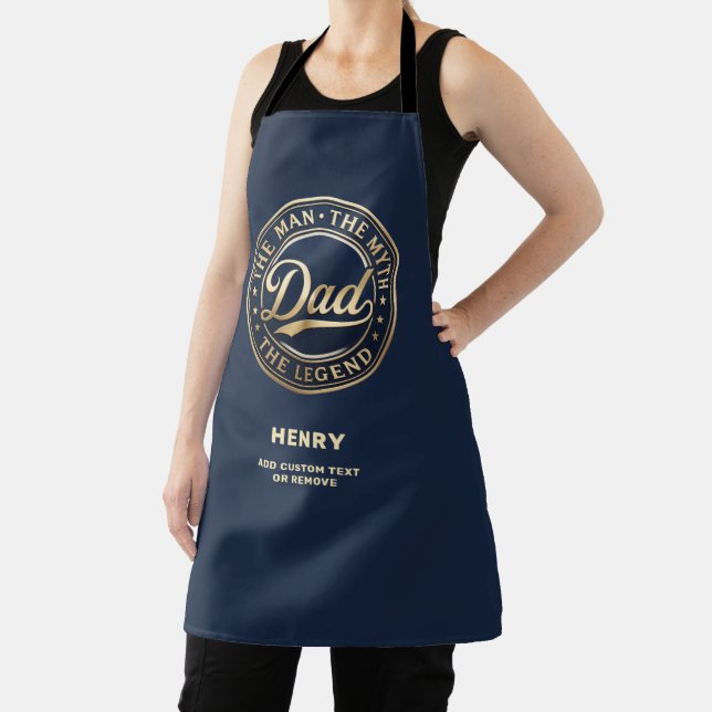 The Man The Myth The Legend Dad Custom Text Apron (Insitu)