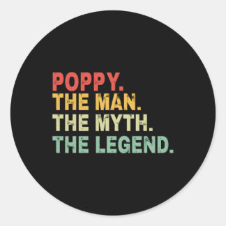 The Man The Myth The Legend Fathers Day Gift  Classic Round Sticker
