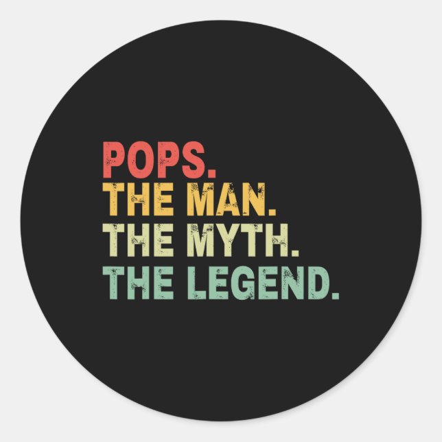 The Man The Myth The Legend Fathers Day Gift  Classic Round Sticker (Front)
