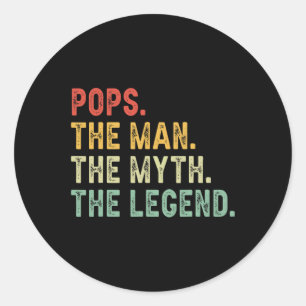 The Man The Myth The Legend Fathers Day Gift Grand Classic Round Sticker