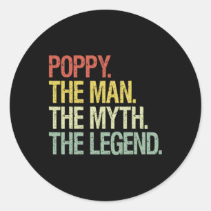 The Man The Myth The Legend Fathers Gift Classic Round Sticker