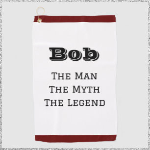 The Man The Myth The Legend Personalised Golf Towel