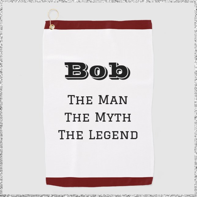 The Man The Myth The Legend Personalised Golf Towel (Creator Uploaded)