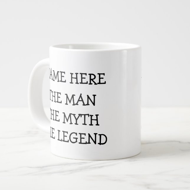 The Man The Myth The Legend Personalised Large Coffee Mug (Front Left)