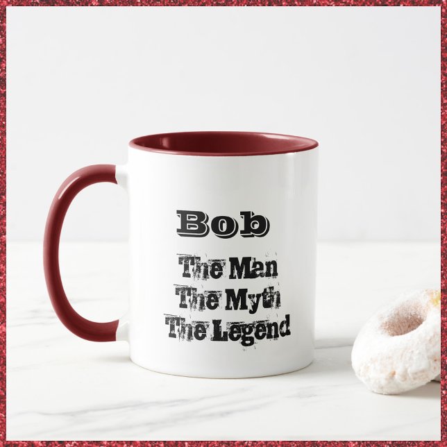 The Man The Myth The Legend Personalised Mug (Bookmark my store: https://www.zazzle.com/store/capricepetit?rf=238091145531749709)