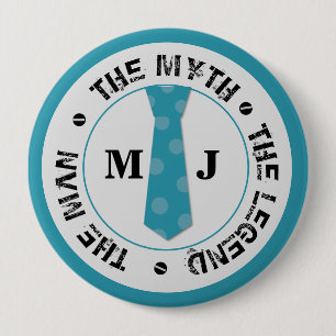 The man the myth the legend personalised name 10 cm round badge