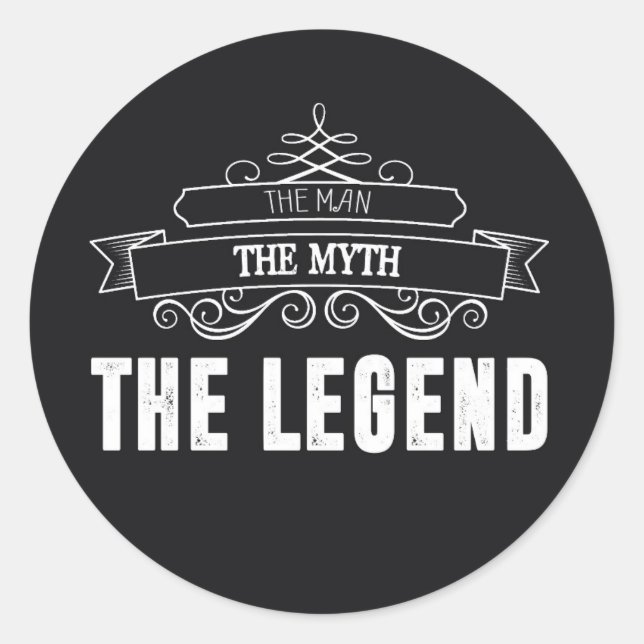 The Man The Myth The Legend Sticker (Front)