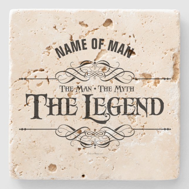 The Man, The Myth, The Legend Stone Coaster (Front)
