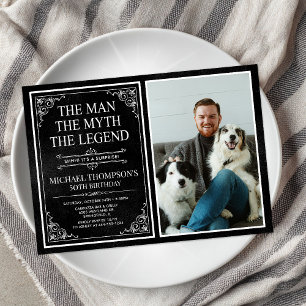 The Man The Myth The Legend Surprise 50th Birthday Invitation