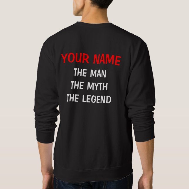 The man the myth the legend sweater for men (Back)