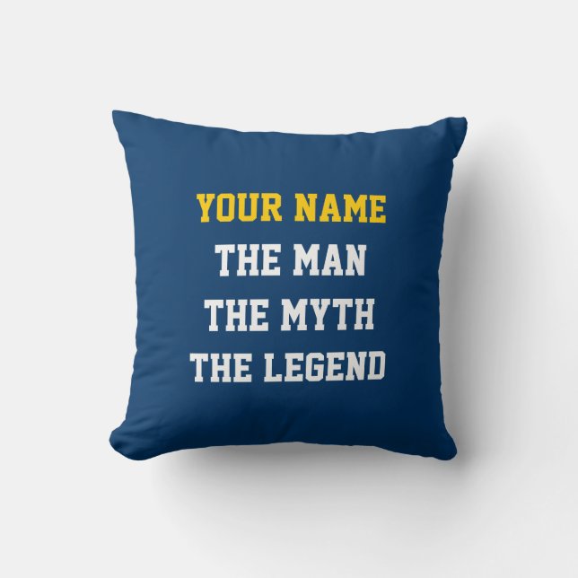 The man The myth The legend throw pillow (Front)