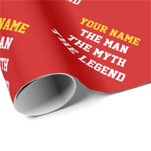 The man the myth the legend wrapping paper for men (Roll Corner)