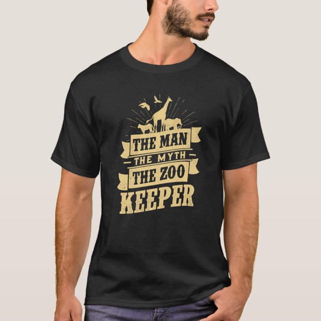 The Man The Myth The Zoo Keeper Animal Lover Zooke T-Shirt (Front)