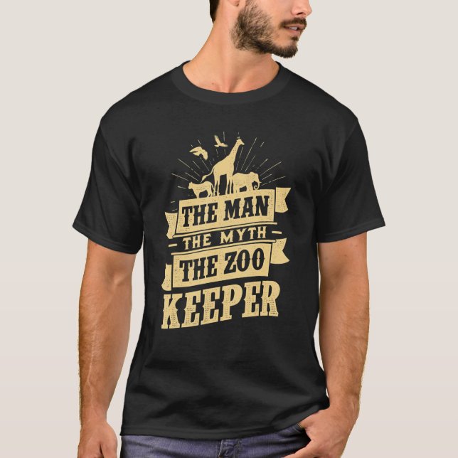 The Man The Myth The Zoo Keeper Animal Lover Zooke T-Shirt (Front)