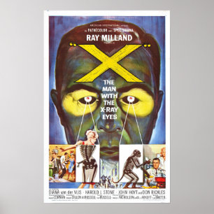 The Man with the X-ray Eye Science fiction  poster