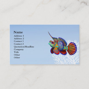 The Mandarin Goby Dragonet Fish Business Card