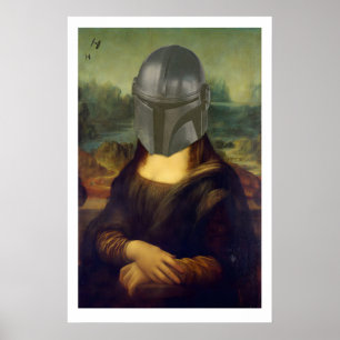The Mando Lisa  Matte Art Print. Classical Poster