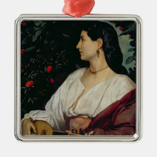 The Mandolin Player, 1865 Metal Tree Decoration