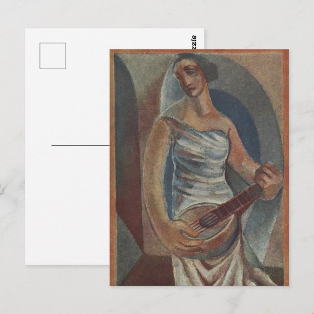 The Mandolin Player by Juan Gris Postcard (Front/Back)