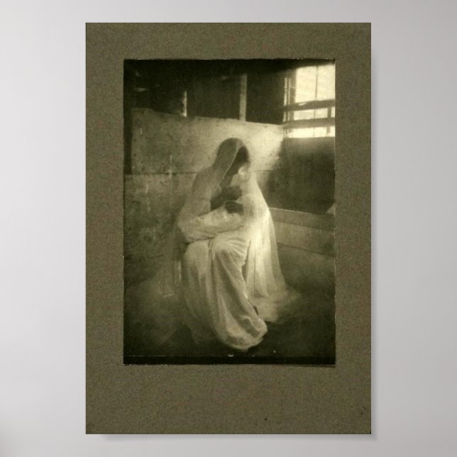 The Manger, Vintage c. 1900 Poster (Front)