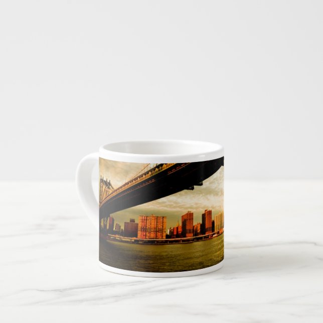 The Manhattan bridge view from Brooklyn side (NYC) Espresso Cup (Front Left)