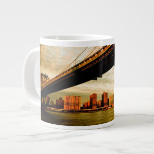 The Manhattan bridge view from Brooklyn side (NYC) Large Coffee Mug