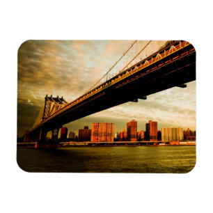 The Manhattan bridge view from Brooklyn side (NYC) Magnet