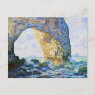 The Manneport, Rock Arch West of Etretat Monet Postcard