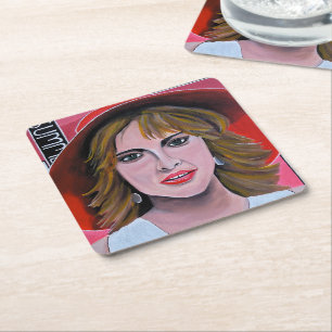 The Mannequin Painting by Alfred Fox Square Paper Coaster