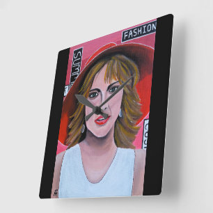 The Mannequin Painting by Alfred Fox Square Wall Clock