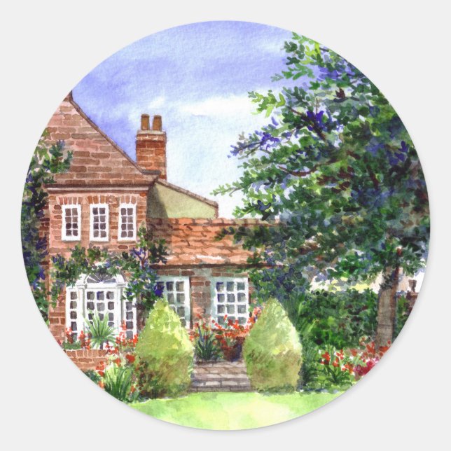 The Manor House, Heslington, York Classic Round Sticker (Front)