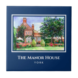 The Manor House York England Country Garden Ceramic Tile