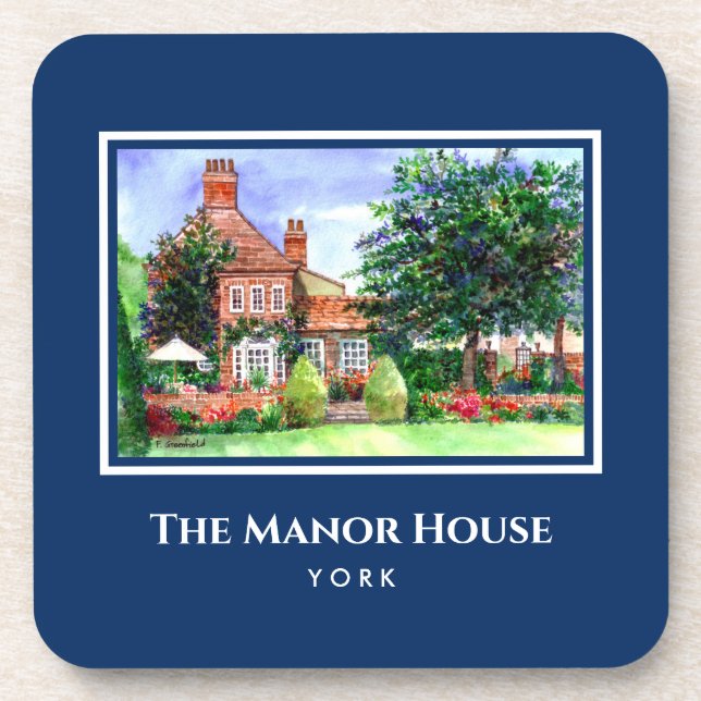The Manor House York England Country Garden Coaster (Front)